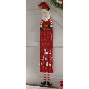 Pottery Barn Kids Skinny Santa Advent Christmas Calendar New in Pkg 63 in Tall